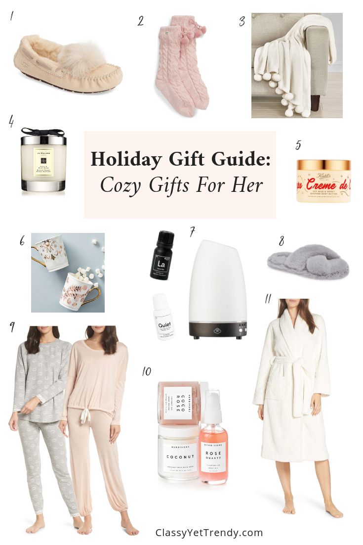 Holiday Gift Guide: Cozy Gifts For Her - Classy Yet Trendy