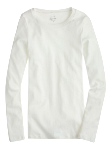 TOP - WHITE LONG SLEEVE TEE