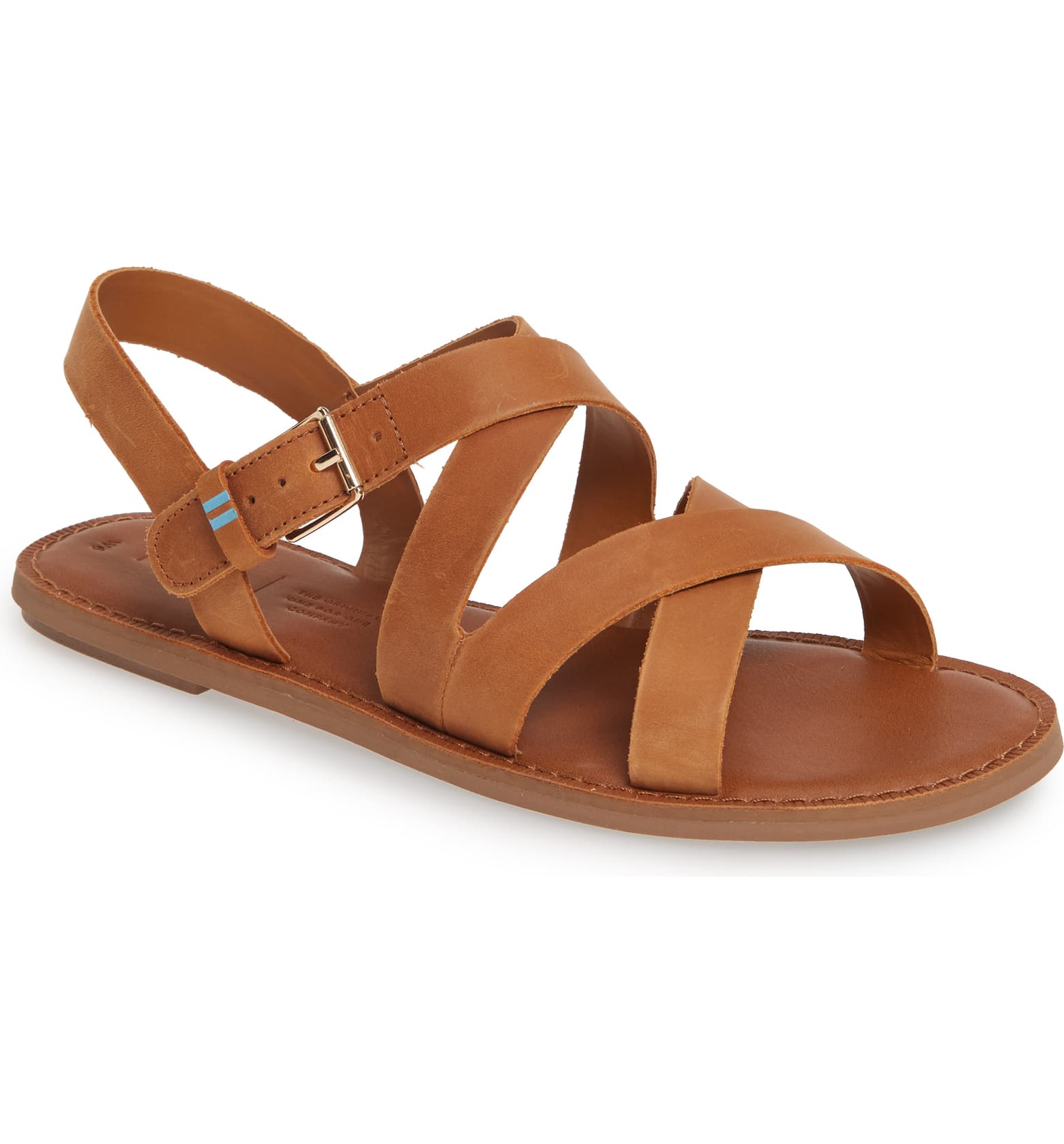 toms brown strap sandals