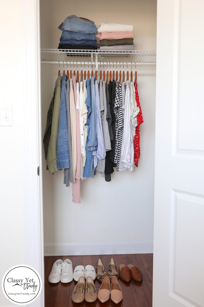 My 30-piece Spring 2019 Capsule Wardrobe And Closet Tour! - Classy Yet 