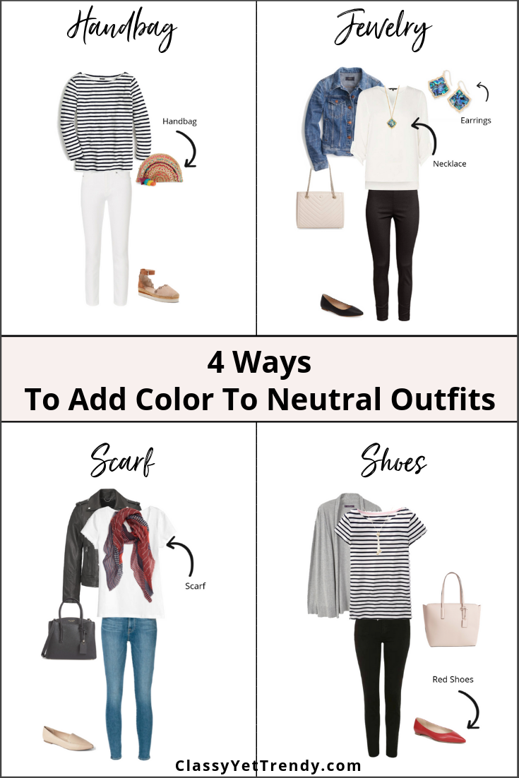 4 Ways To Add Color To Neutral Outfits