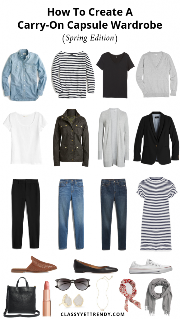 How To Create A Carry-On Capsule Wardrobe (Spring Edition) +