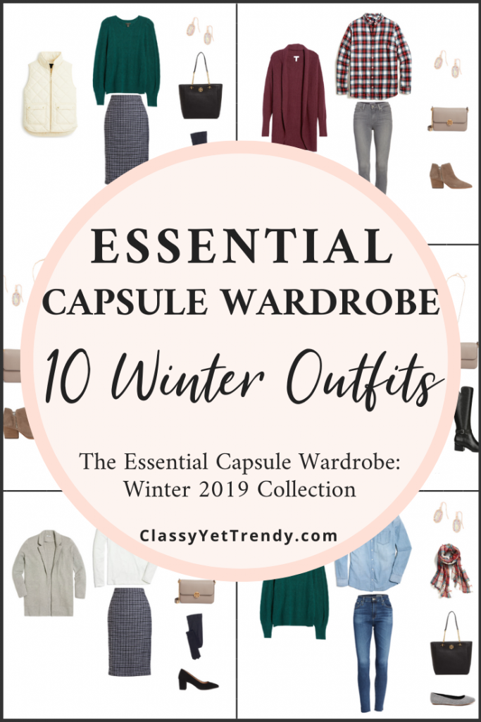 Essential Capsule Wardrobe Winter 2019 Preview - 10 Outfits PIN1
