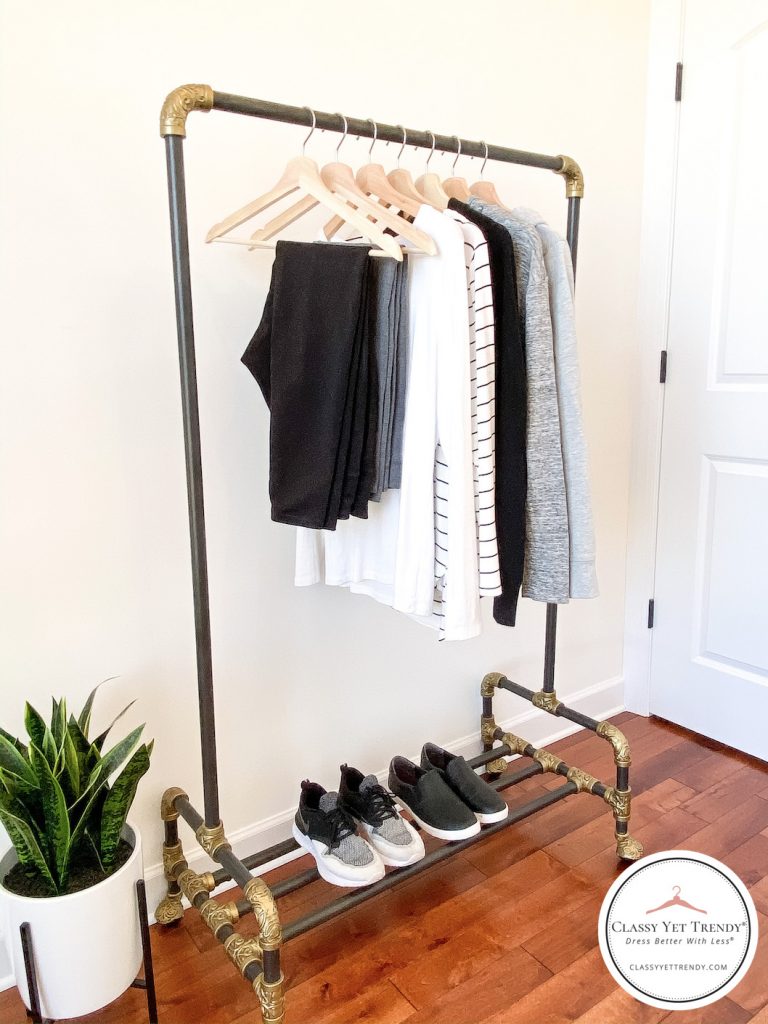 10-Athleisure-Essentials-For-Your-Closet-clothes-rack-side