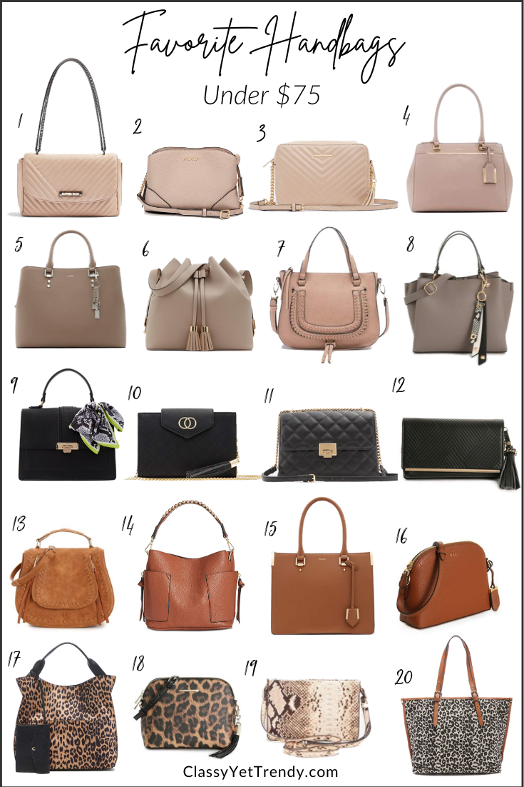 Favorite Handbags Under $75 + Tips On Choosing a Bag For Your Outfits