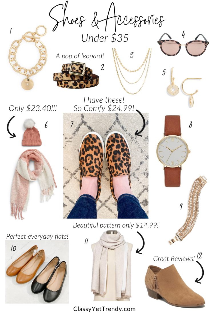 Shoes and Accessories Under $35