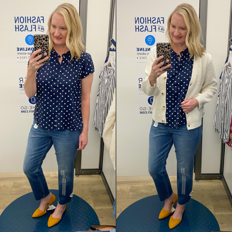 Old Navy Dressing Room Try-On for a Spring Capsule Wardrobe - Classy ...
