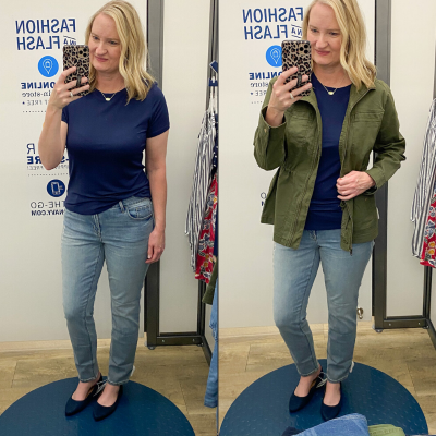 Old Navy Dressing Room Try-On for a Spring Capsule Wardrobe - Classy ...
