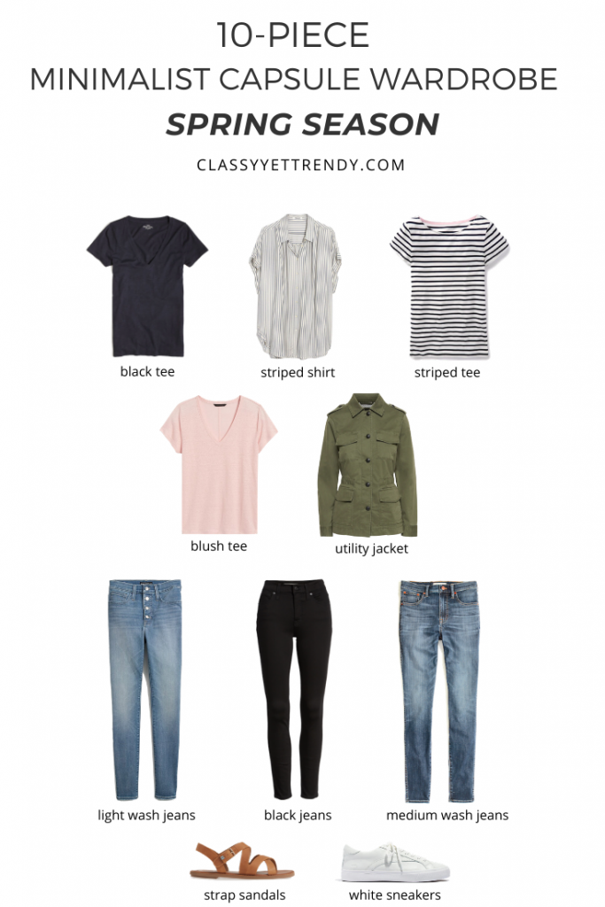 10-Piece Spring Minimalist Capsule Wardrobe - Classy Yet Trendy