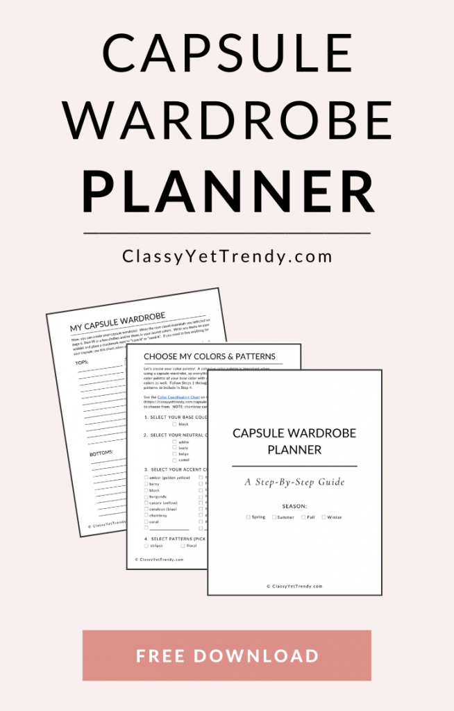 Free Printable 10 Page Capsule Wardrobe Season Planner Classy Yet Trendy