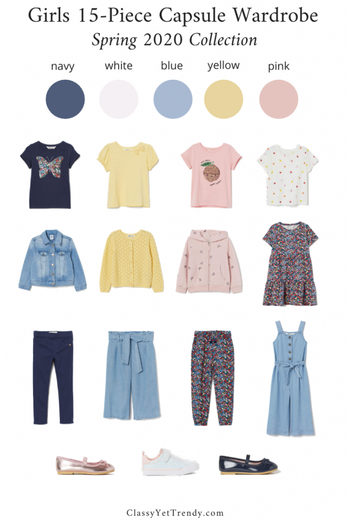 Girls 15-Piece Spring 2020 Capsule Wardrobe - Classy Yet Trendy