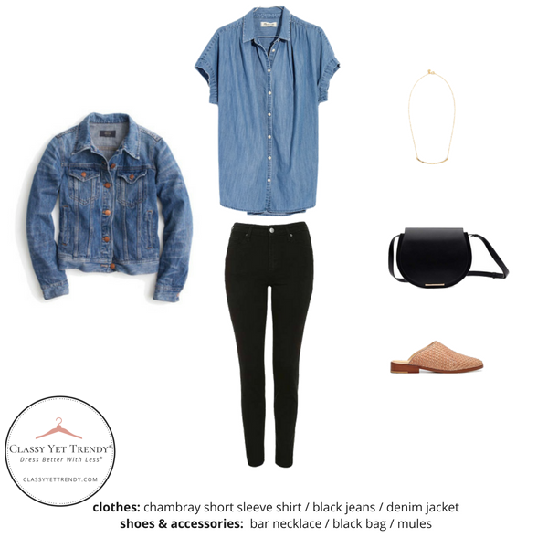 short sleeve jean jacket outfit