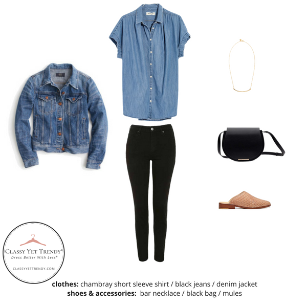 Things to wear with a best sale jean jacket