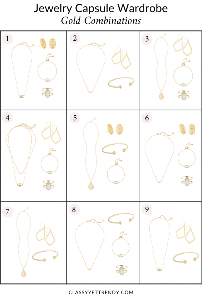 JEWELRY-CAPSULE-WARDROBE-COMBINATIONS-GOLD