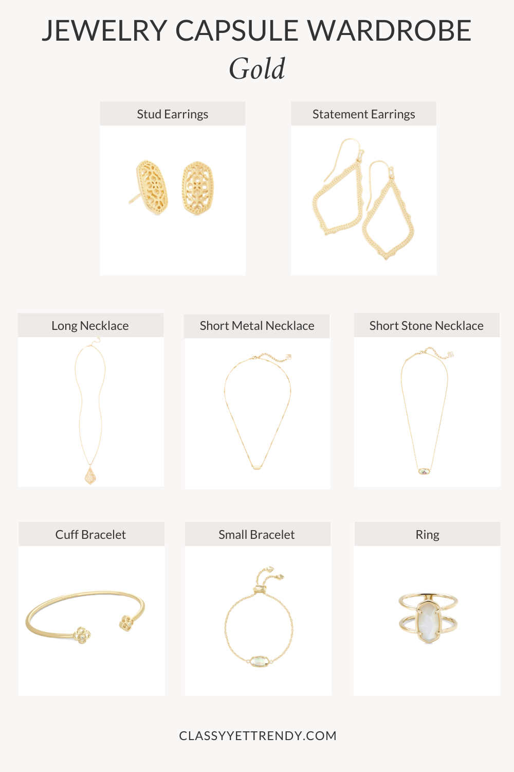 How To Create A Jewelry Capsule Wardrobe + 3 Jewelry Capsules - Classy ...