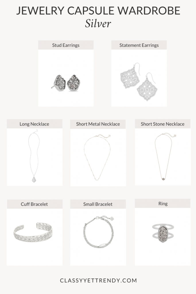 JEWELRY-CAPSULE-WARDROBE-SILVER-METAL