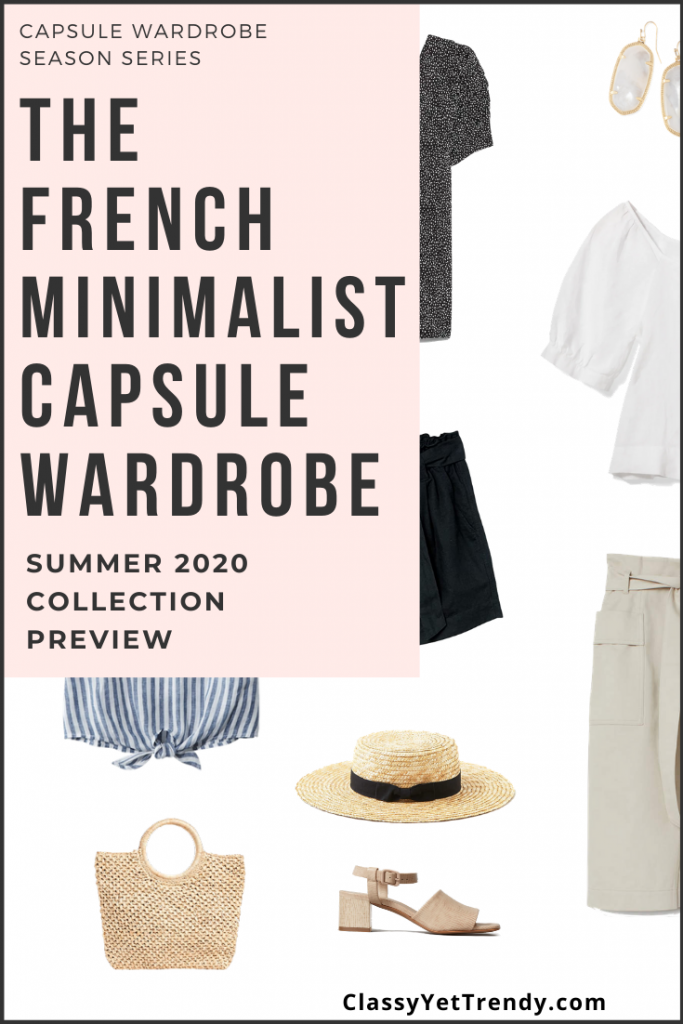 French Minimalist Capsule Wardrobe Summer 2020 Pin