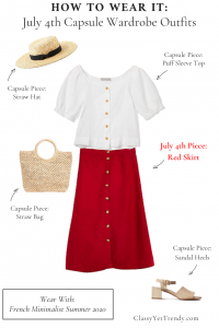 How to Create A July 4th Outfit Using A Capsule Wardrobe + 4 Outfits