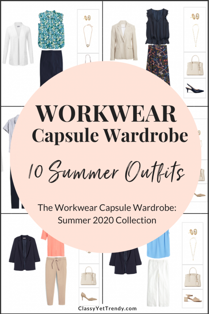 Workwear Capsule Wardrobe Summer 2020 - 10 Outfits