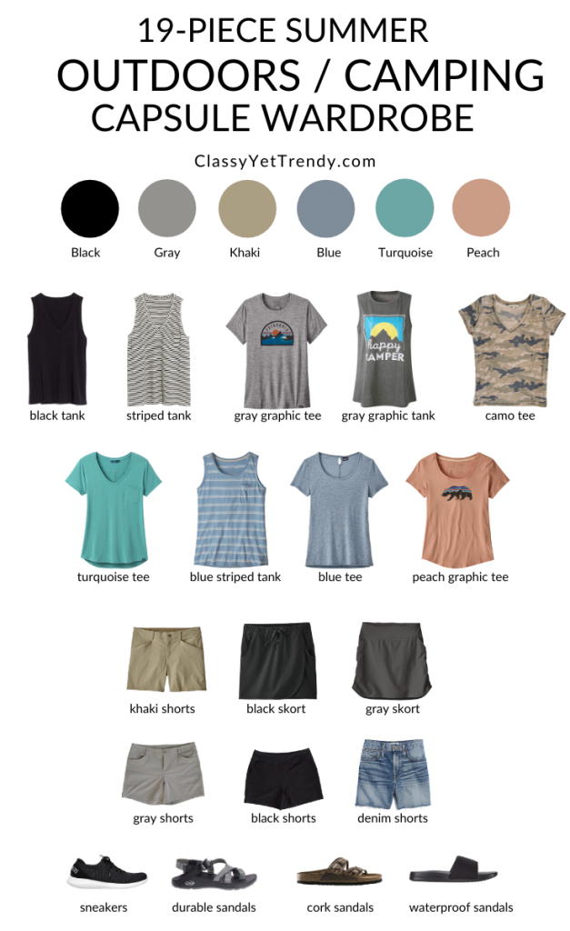 19-Piece-Outdoors-Camping-Summer-2020-Capsule-Wardrobe