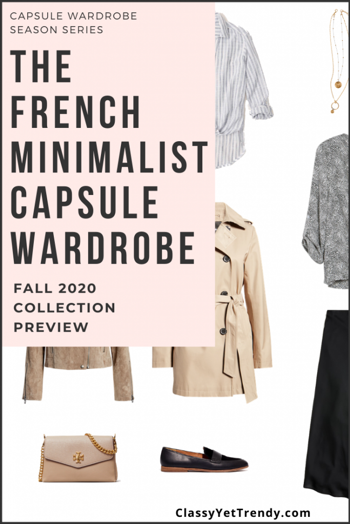 French Minimalist Capsule Wardrobe Fall 2020 Pin