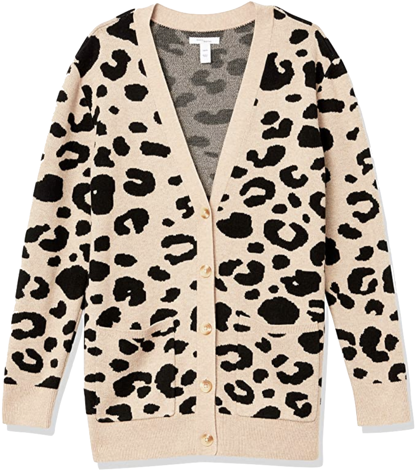 cheetah print cardigan outfit