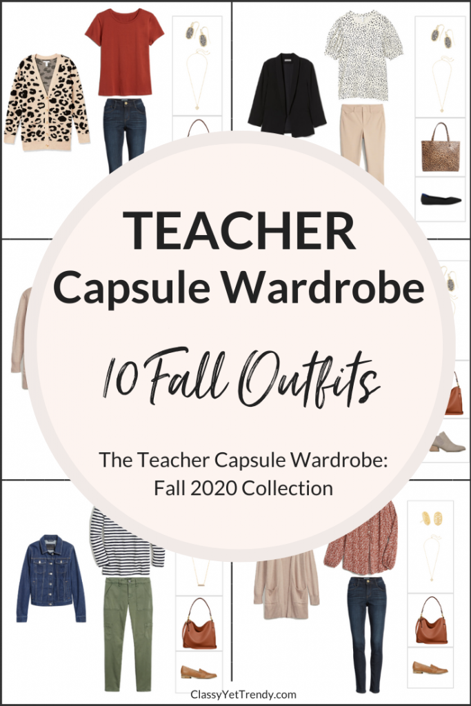 Teacher Capsule Wardrobe 10 Outfits - Fall 2020 Preview