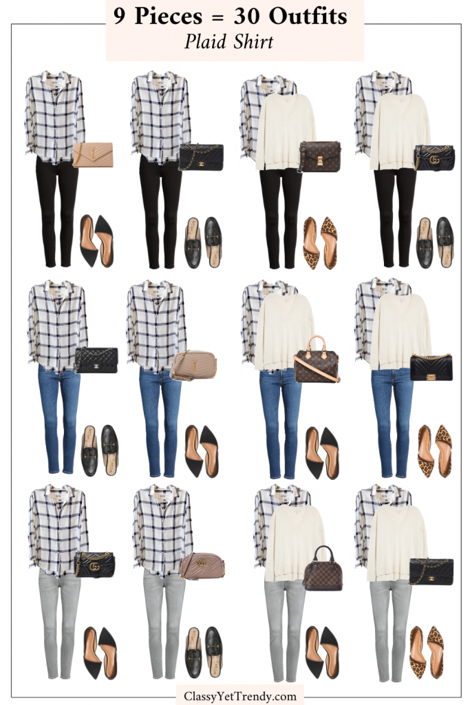 9 Pieces = 30 Outfits Minimalist Capsule Wardrobe - Classy Yet Trendy