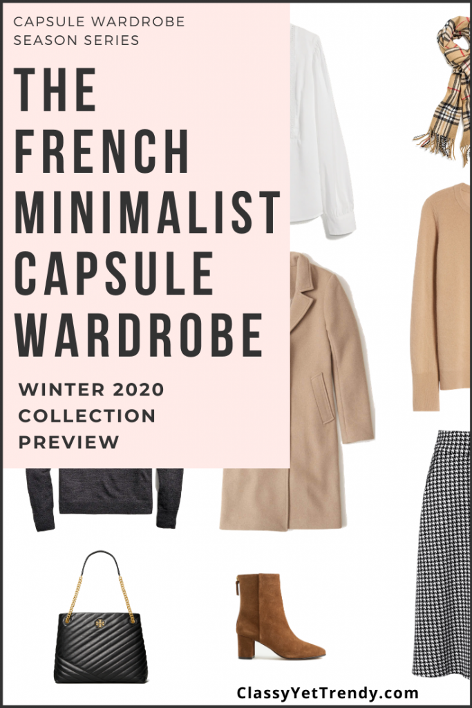 French Minimalist Capsule Wardrobe Winter 2020 Pin