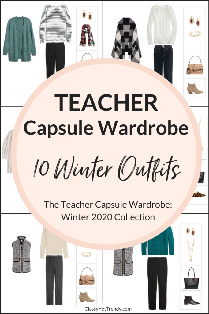 Teacher Capsule Wardrobe 10 Outfits - Winter 2020 Preview