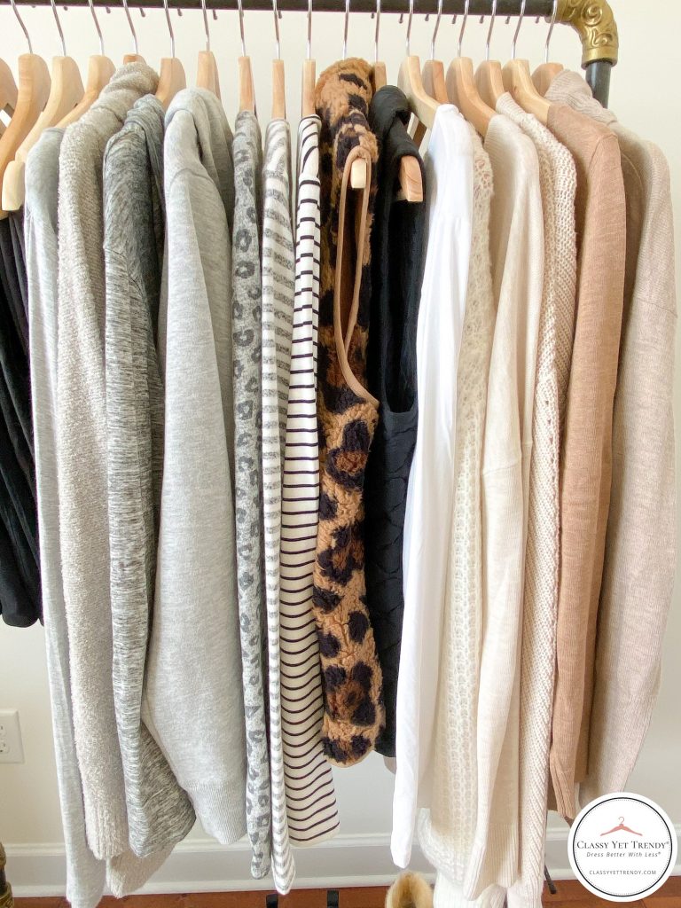 My Winter 2020 Neutral Casual Athleisure Capsule Wardrobe - tops