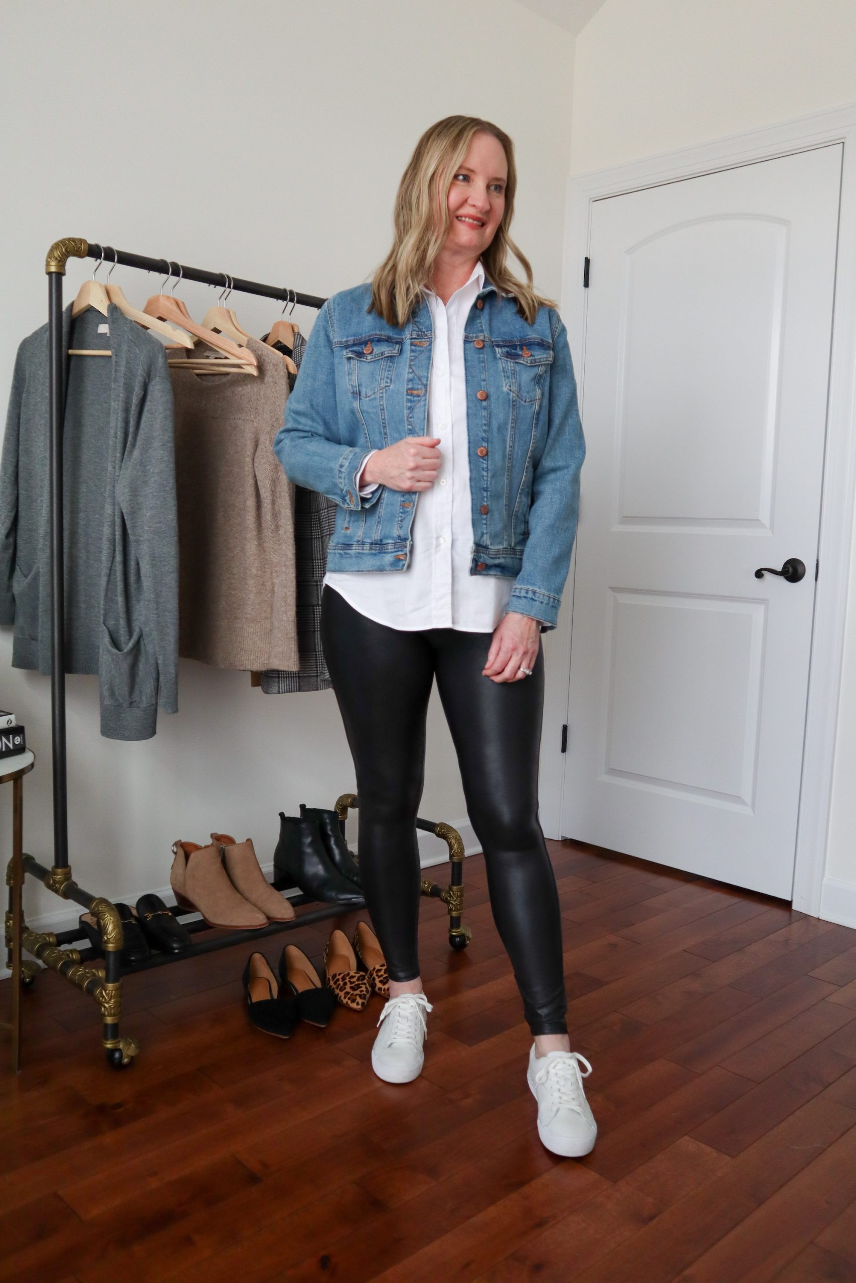 How to Wear a Jean Jacket With Black Leggings  Style Tips