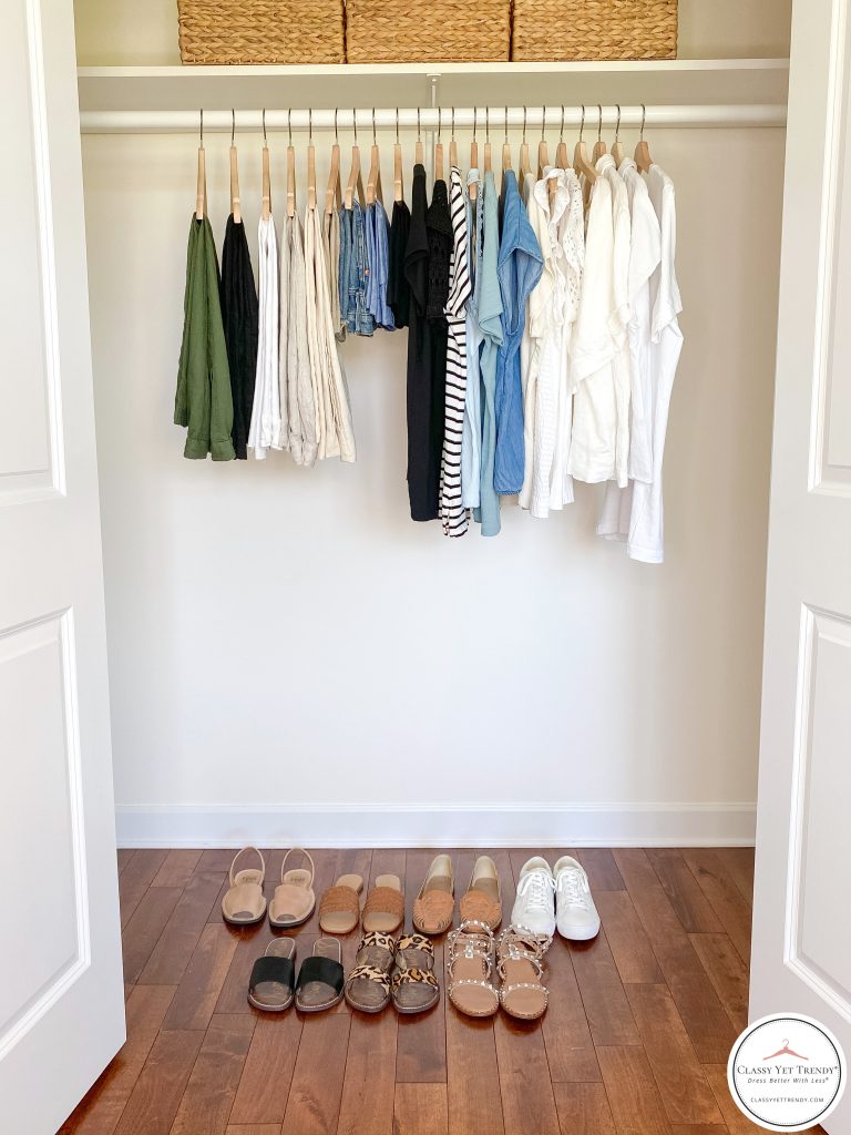 My Summer 2021 Capsule Wardrobe - closet full