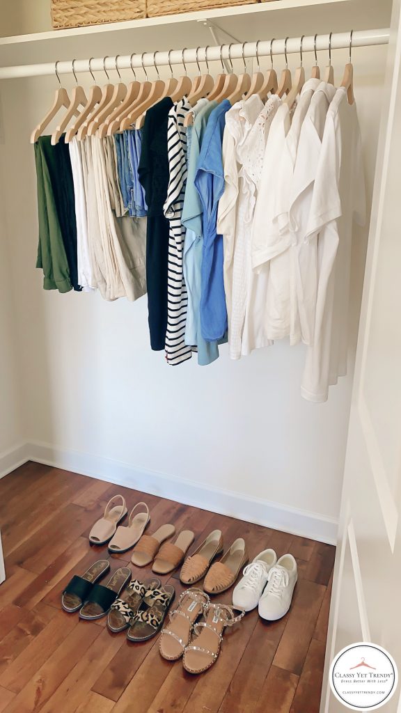 My Summer 2021 Capsule Wardrobe - closet side