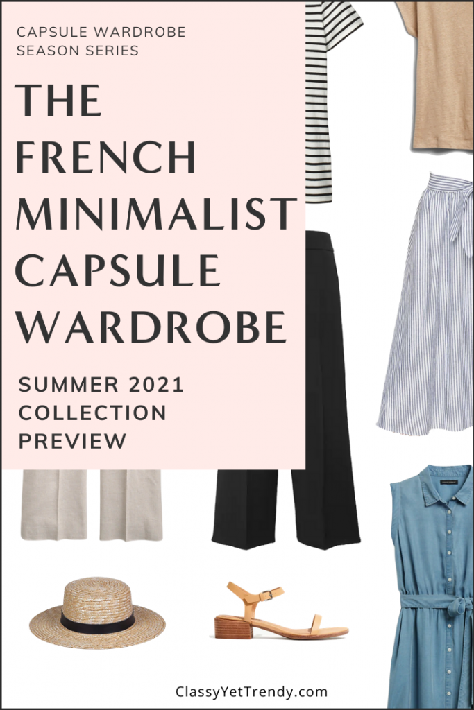 French Minimalist Capsule Wardrobe Summer 2021 Pin