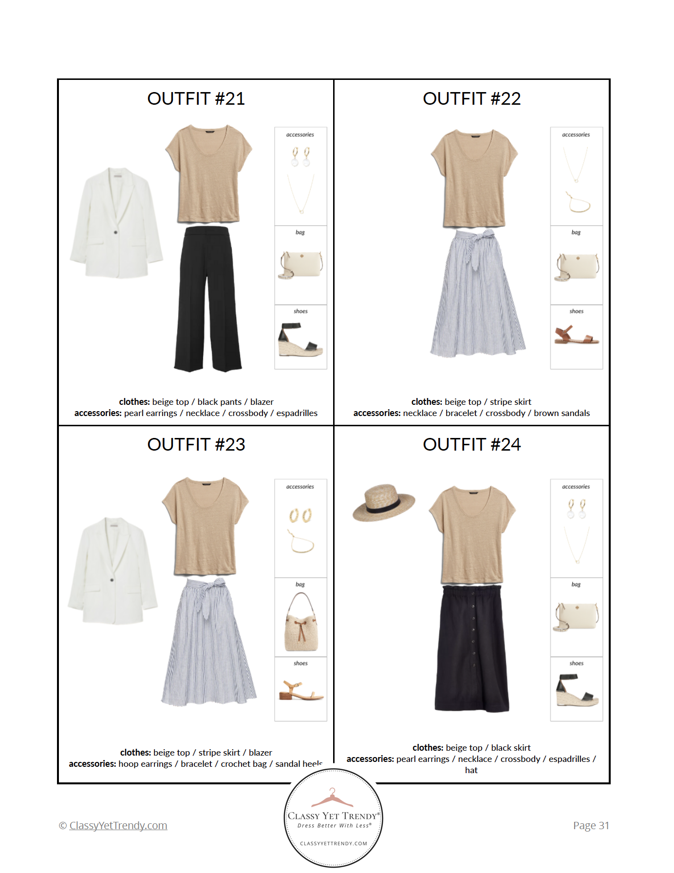 The French Minimalist Capsule Wardrobe - Summer 2021 Collection –  ClassyYetTrendy
