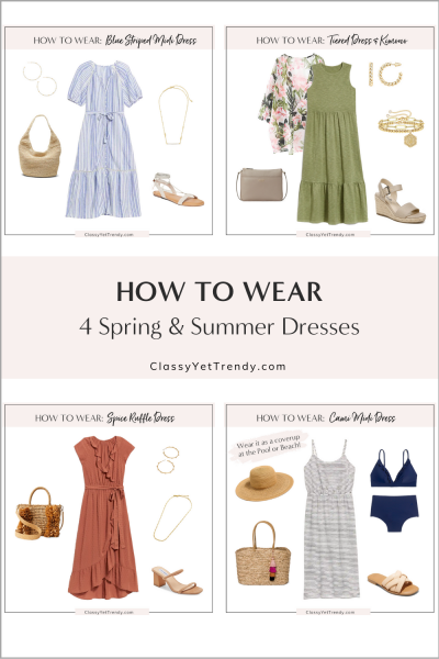 How to Style 4 Budget-Buy Spring & Summer Dresses - Classy Yet Trendy