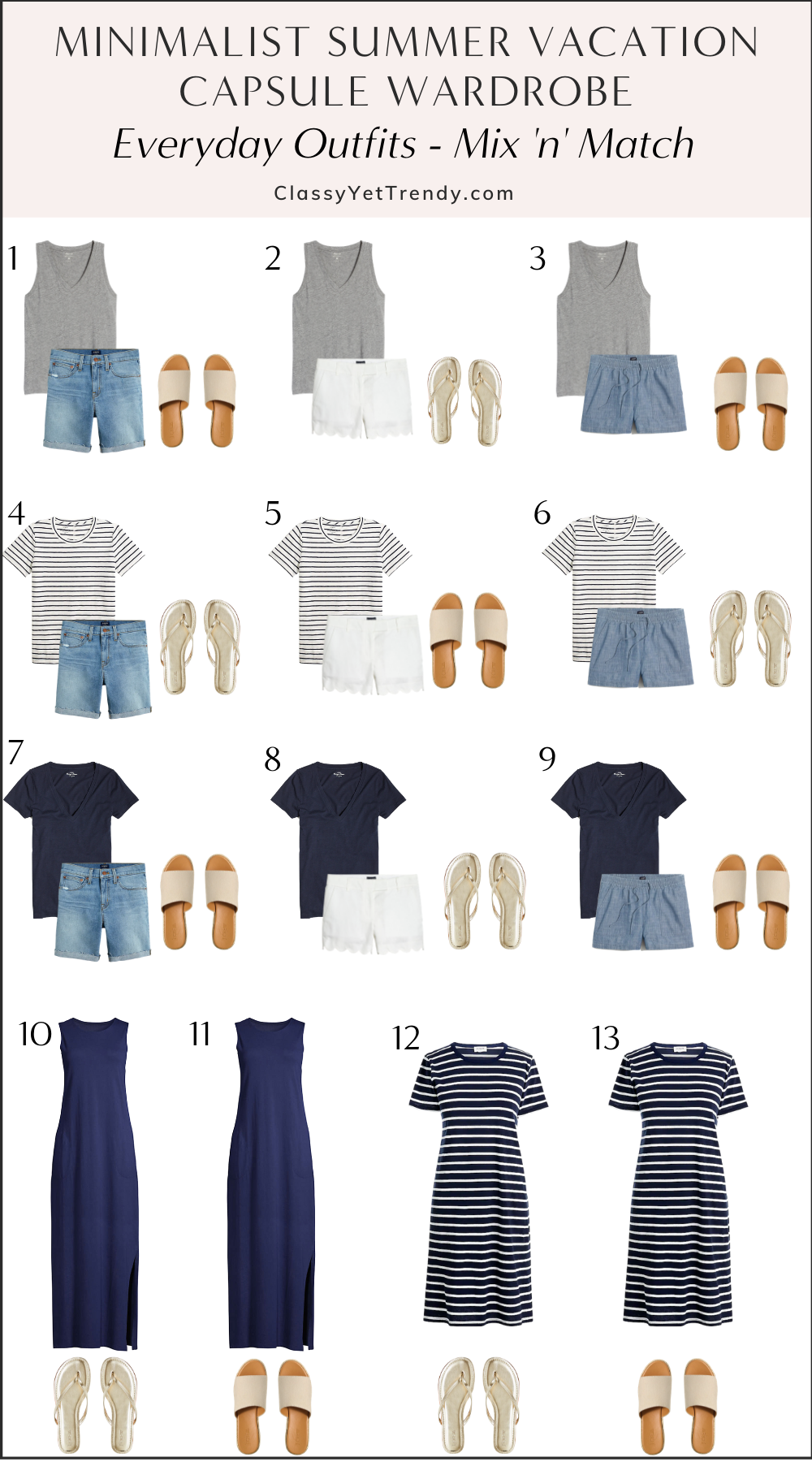 Summer Capsule Wardrobe  Elevated Everyday Outfits & Summer Wardrobe  Essentials 