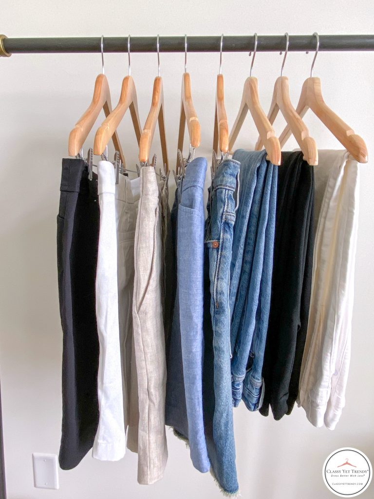 My 25 Piece Summer 2021 Neutral Capsule Wardrobe - bottoms