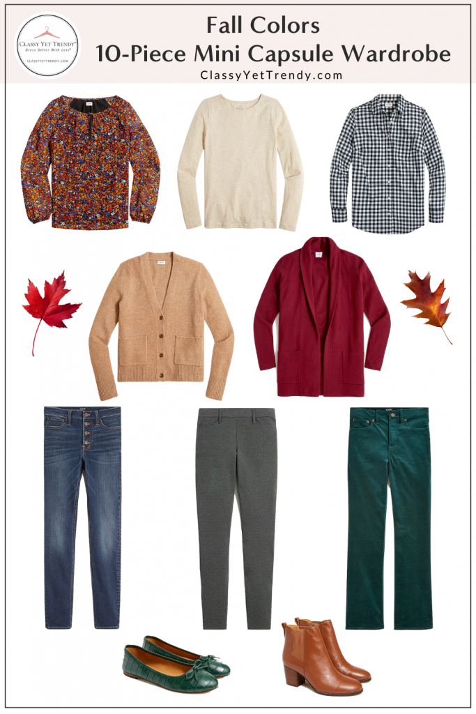 J Crew Factory Fall Colors Mini Capsule Wardrobe