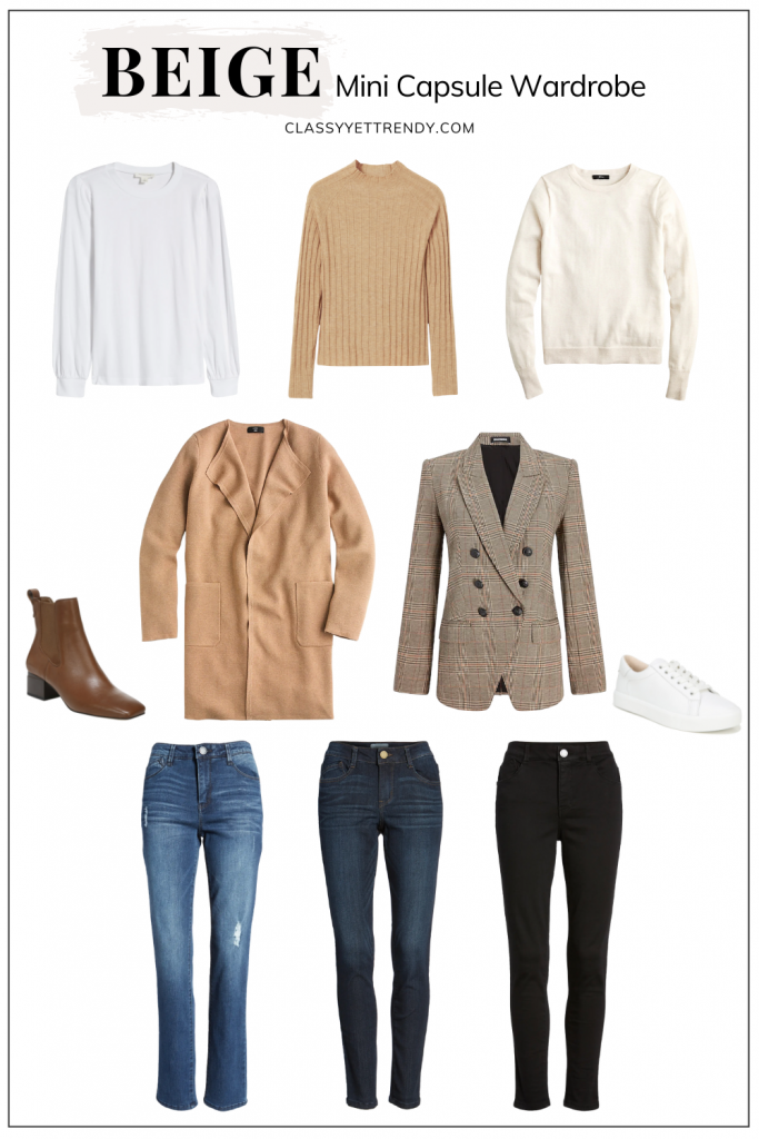 CLASSY YET TRENDY - BEIGE MINI CAPSULE WARDROBE - PIN