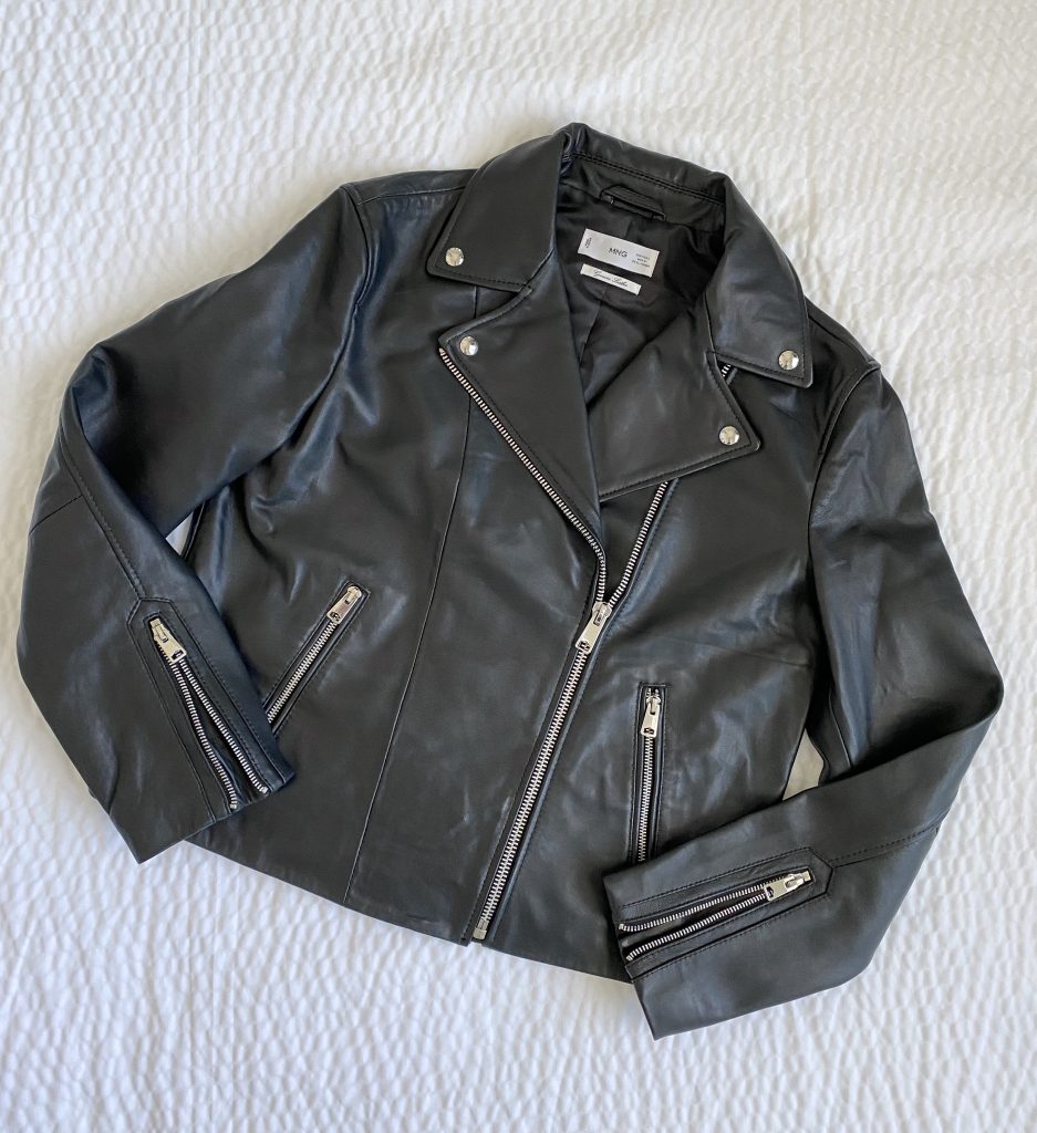 Mango Leather Jacket Review Oct 2021 - jacket flatlay