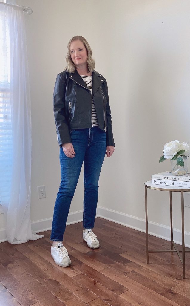 Mango Leather Jacket Review Oct 2021 - outfit 1