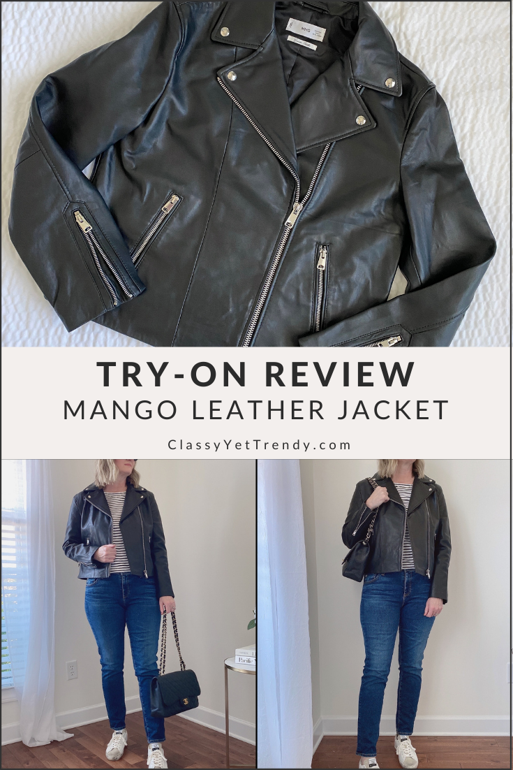 Try-On Review – Mango Leather Jacket