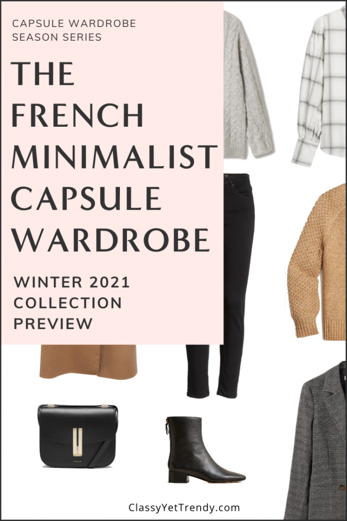 French Minimalist Capsule Wardrobe Winter 2021 Pin