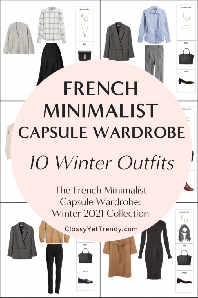 French Minimalist Capsule Wardrobe Winter 2021 10 Outfits