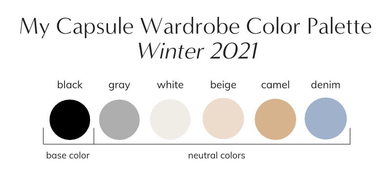 My Capsule Wardrobe Classic Neutral Color Palette Winter 2021