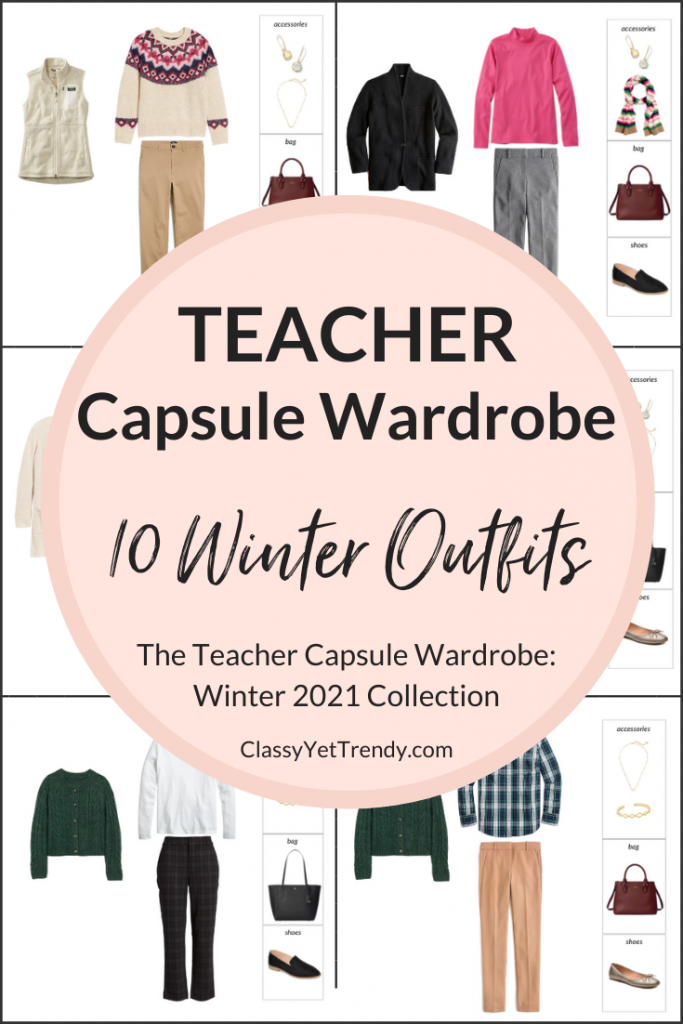 Teacher Capsule Wardrobe - Winter 2021 Outfits Preview