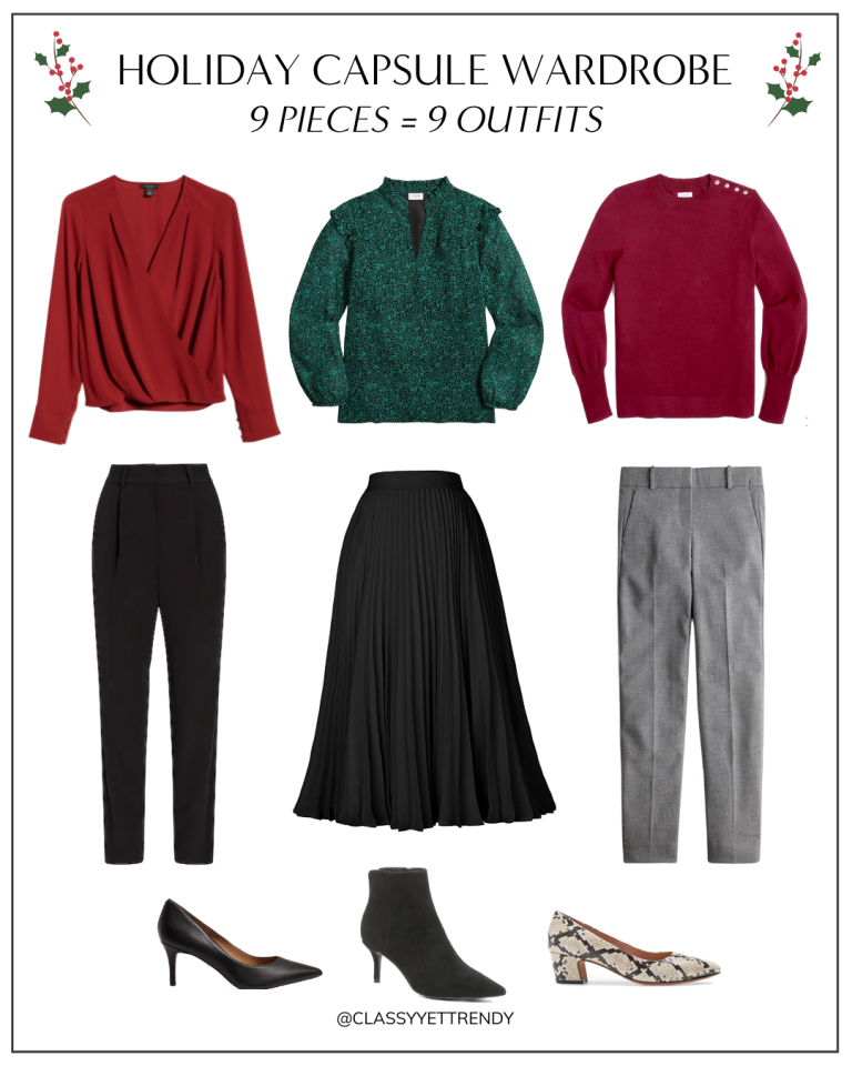 Holiday Capsule Wardrobe: 9 Pieces = 9 Outfits