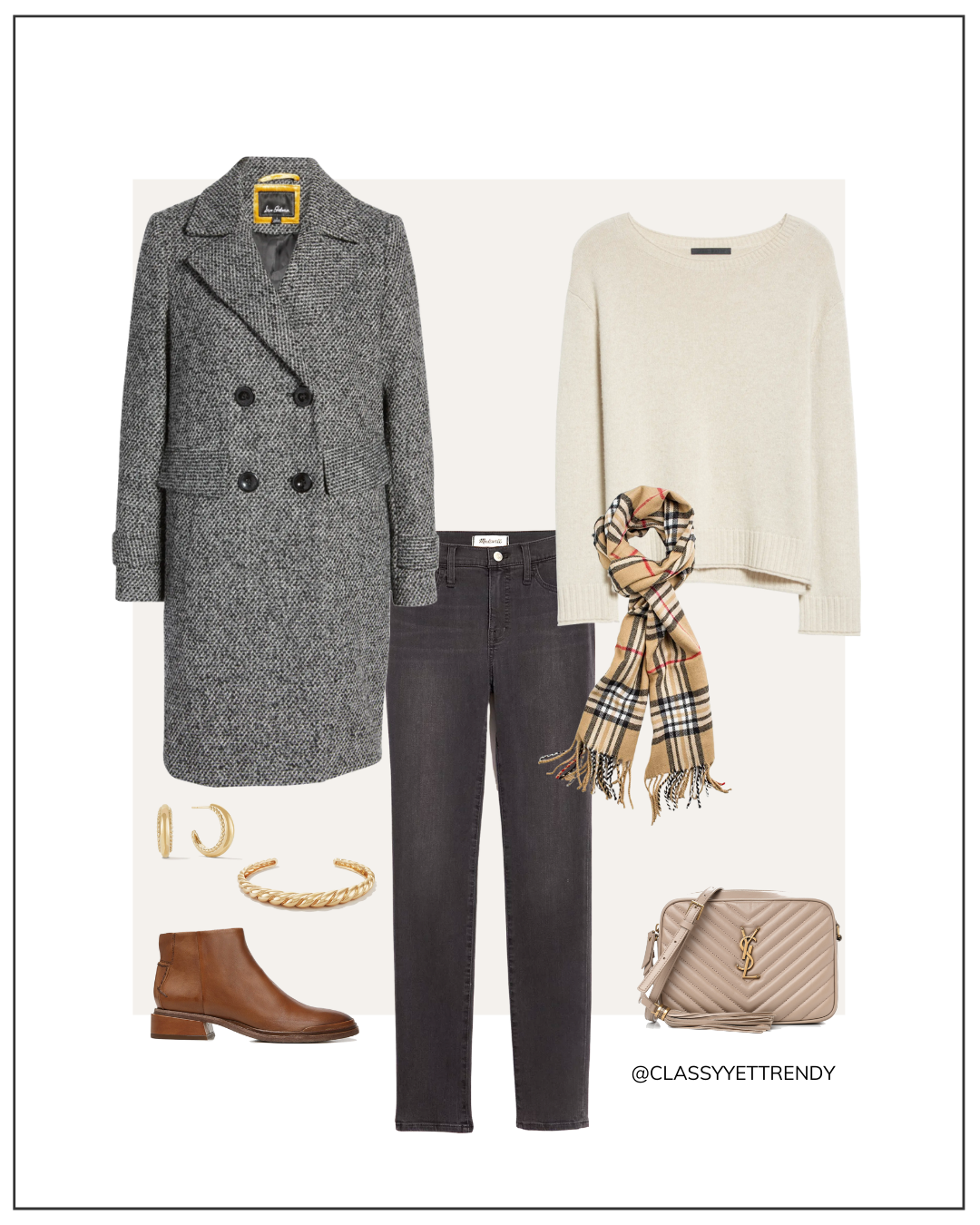 A Week of Winter Outfits Using Wardrobe Staples - Classy Yet Trendy
